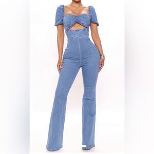 Fashion Nova Blue Jumpsuit